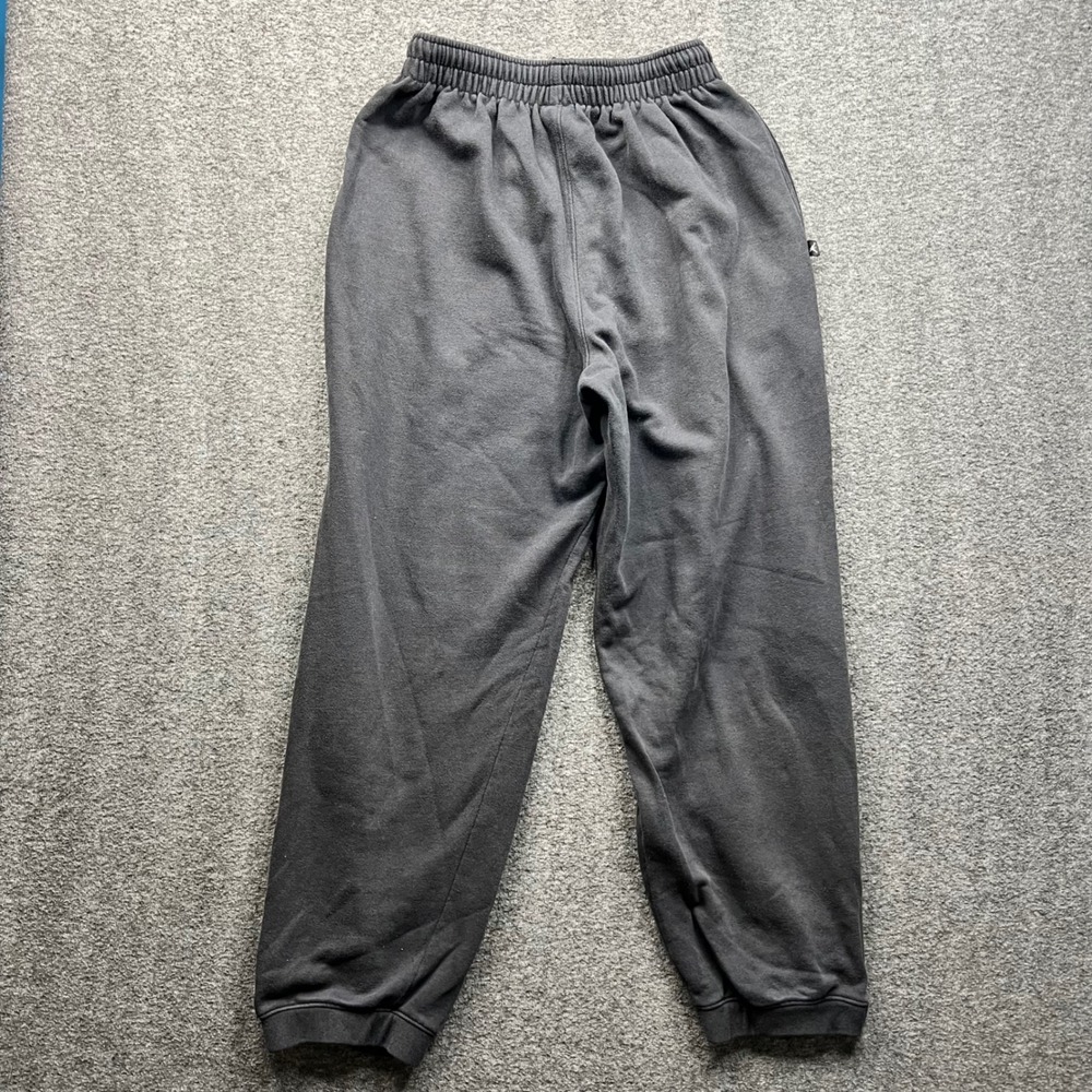 Jordan Sweatpants Mens Medium Gray Jumpman Fleece Joggers Snap Athletic Pants - Picture 2 of 16